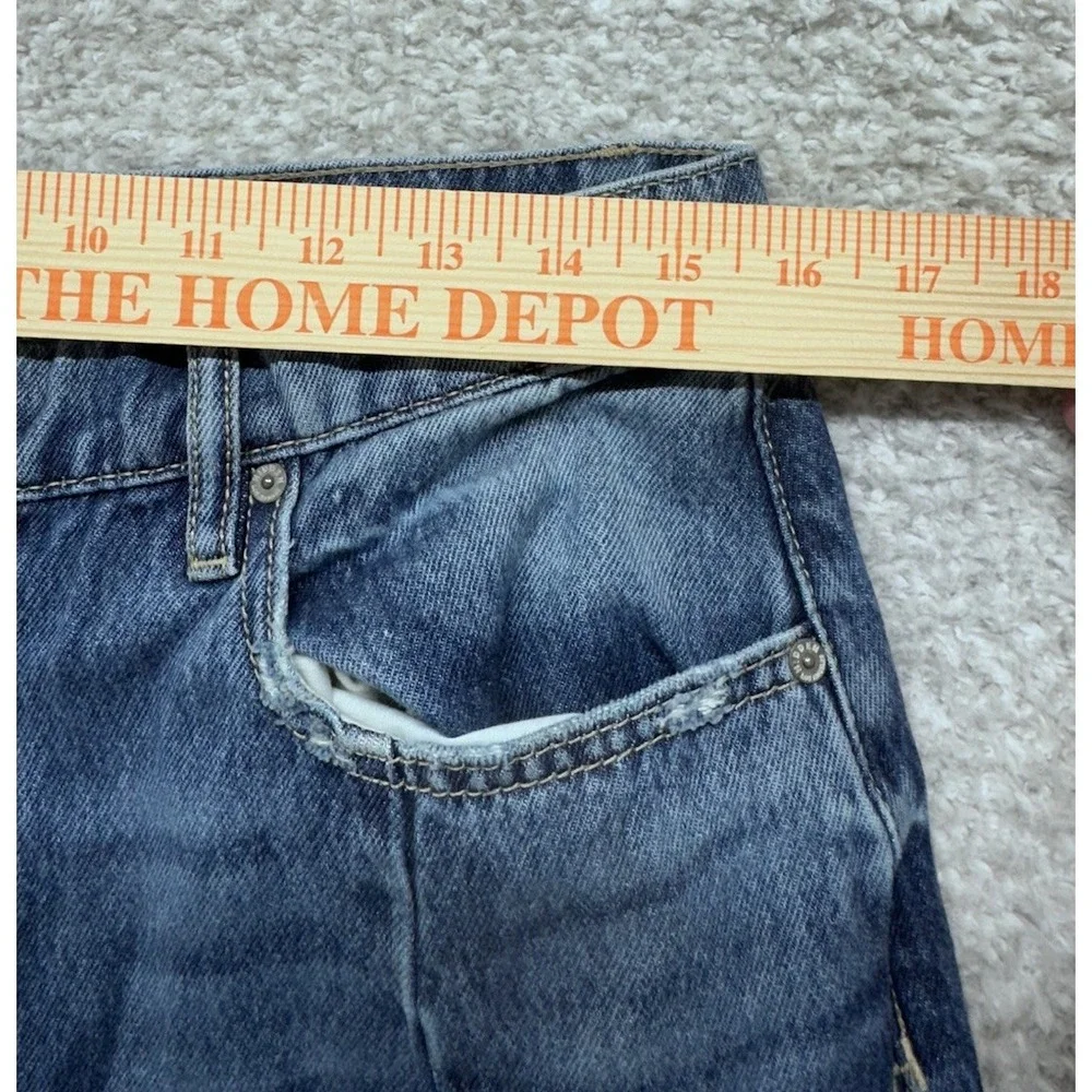 Women's HIDDEN Los Angeles‎ Wide Leg Jeans Denim Blue 30 Grunge Y2K 32 Inseam